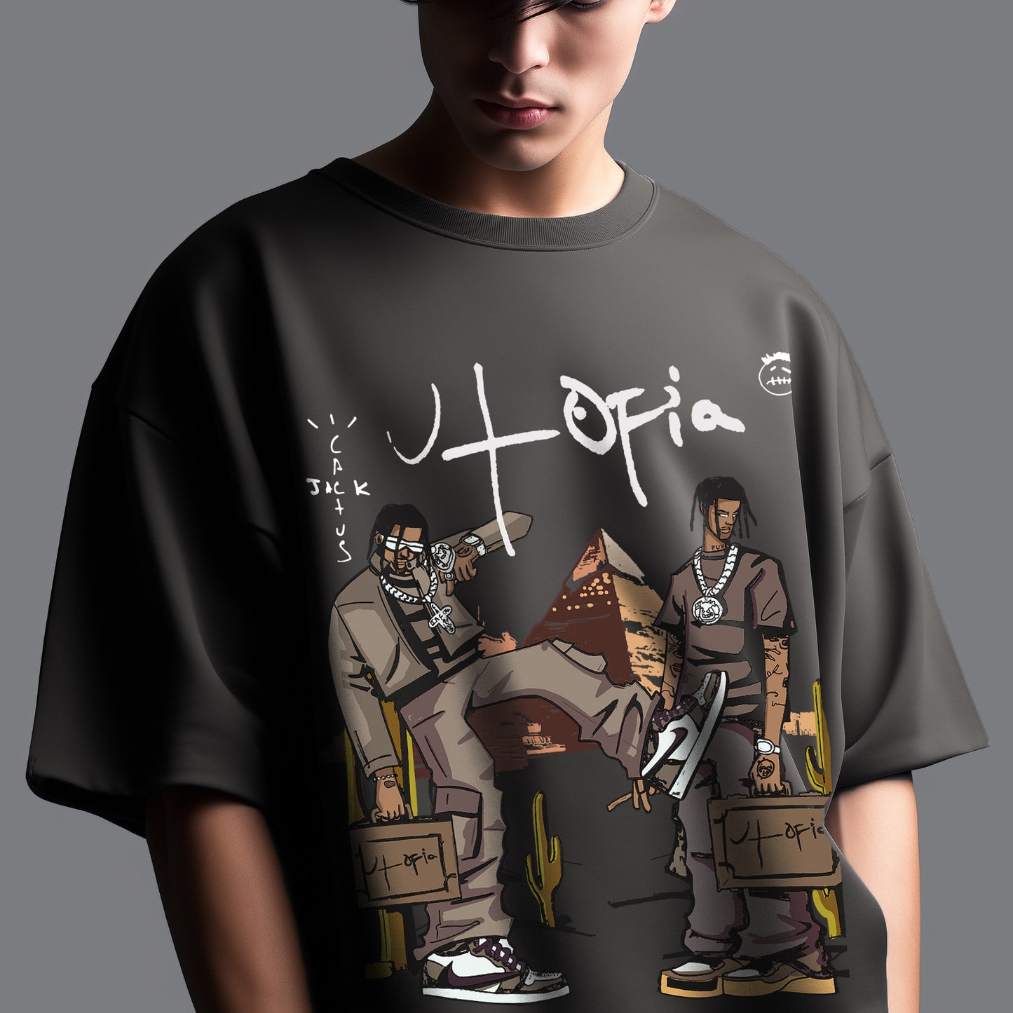 Utopia Briefcase T-Shirt - Grey