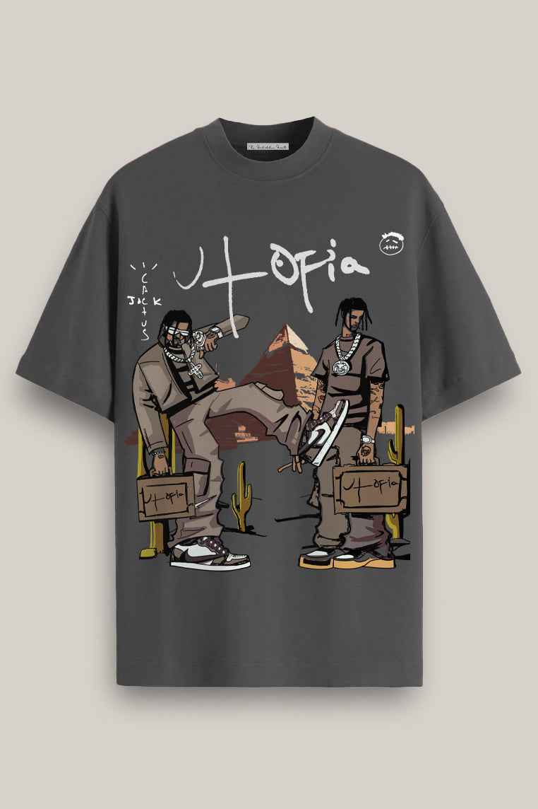 Utopia Briefcase T-Shirt - Grey
