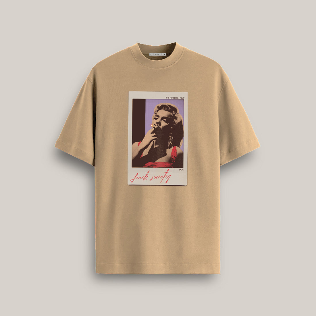 Fuk Society Beige Oversized Tshirt