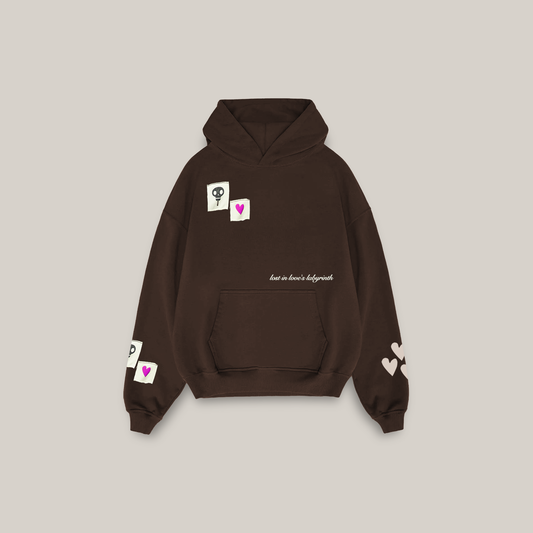 Love's Labyrinth Coffee Oversized Hoodie